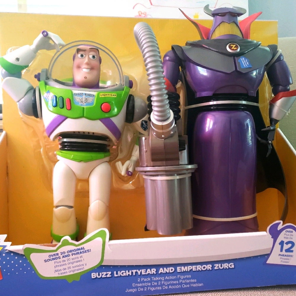 Toy Story 12.5" Buzz & 14" Emperor Zurg talking